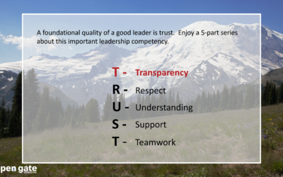 How do you build trust in the workplace? Begin with TRANSPARENCY. 