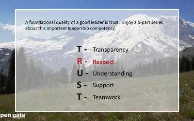How do you earn the trust and admiration of your teammates? Begin with RESPECT. 