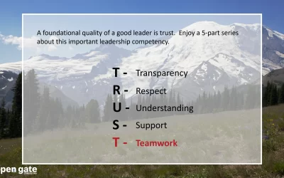 How can trust be established with your colleagues? Begin with TEAMWORK. 